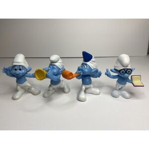 The Smurfs Harmony, Crazy, Party Planner & Brainy Set‎ Of Four 2013 Figurines